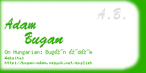 adam bugan business card